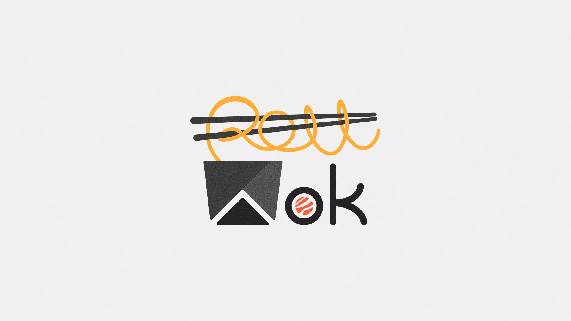Разработка логотипа суши-бара «Roll Wok Club» в Касимове